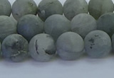 CLB874 15.5 inches 10mm round matte labradorite gemstone beads