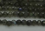 CLB900 15.5 inches 4mm faceted round labradorite gemstone beads