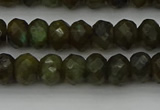 CLB957 15.5 inches 6*10mm faceted rondelle labradorite beads