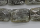 CLB96 15.5 inches 18*25mm faceted rectangle labradorite beads