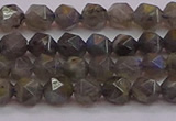 CLB971 15.5 inches 6mm faceted nuggets labradorite gemstone beads