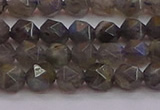 CLB972 15.5 inches 8mm faceted nuggets labradorite gemstone beads