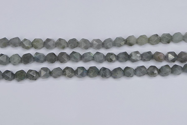 CLB982 15.5 inches 8mm faceted nuggets labradorite beads wholesale