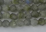 CLB992 15.5 inches 6mm faceted nuggets labradorite gemstone beads