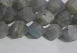 CLB997 15.5 inches 8mm faceted nuggets matte labradorite beads