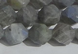 CLB999 15.5 inches 12mm faceted nuggets matte labradorite beads