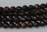 CLD101 15.5 inches 6mm faceted round leopard skin jasper beads