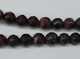 CLD102 15.5 inches 8mm faceted round leopard skin jasper beads