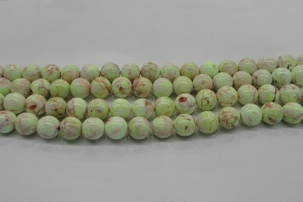 CLE202 15.5 inches 8mm round lemon turquoise beads wholesale