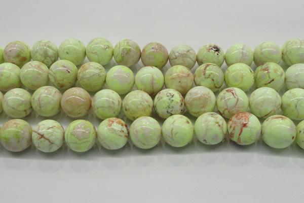 CLE206 15.5 inches 16mm round lemon turquoise beads wholesale