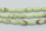 CLE35 15.5 inches 5*10mm rice lemon turquoise beads wholesale