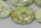 CLE47 15.5 inches 22*30mm oval lemon turquoise beads wholesale