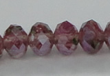 CLG06 12 inches 6*8mm faceted rondelle handmade lampwork beads