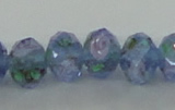 CLG07 12 inches 6*8mm faceted rondelle handmade lampwork beads