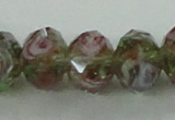 CLG10 12 inches 6*8mm faceted rondelle handmade lampwork beads