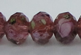 CLG15 13.5 inches 9*12mm faceted rondelle handmade lampwork beads