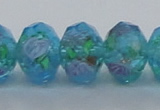 CLG23 13.5 inches 9*12mm faceted rondelle handmade lampwork beads