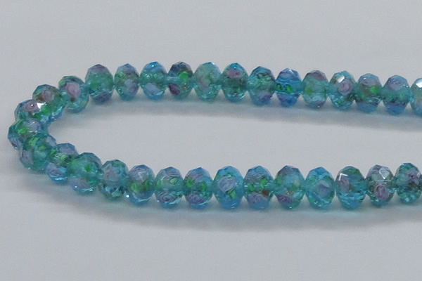 CLG23 13.5 inches 9*12mm faceted rondelle handmade lampwork beads