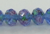 CLG27 15 inches 8*10mm faceted rondelle handmade lampwork beads