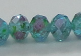 CLG28 15 inches 8*10mm faceted rondelle handmade lampwork beads