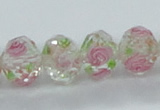 CLG31 15 inches 8*10mm faceted rondelle handmade lampwork beads