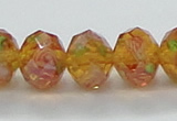 CLG34 15 inches 8*10mm faceted rondelle handmade lampwork beads