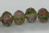 CLG35 15 inches 8*10mm faceted rondelle handmade lampwork beads