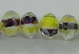 CLG36 14 inches 8*10mm faceted rondelle handmade lampwork beads