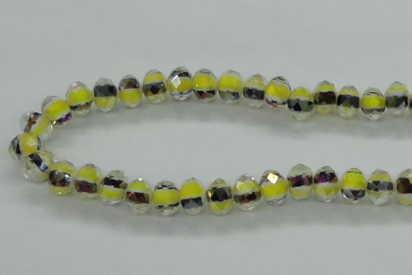 CLG36 14 inches 8*10mm faceted rondelle handmade lampwork beads