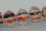 CLG37 14 inches 8*10mm faceted rondelle handmade lampwork beads