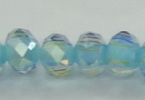 CLG42 14 inches 8*10mm faceted rondelle handmade lampwork beads