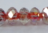 CLG47 13 inches 9*12mm faceted rondelle handmade lampwork beads