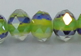 CLG50 13 inches 9*12mm faceted rondelle handmade lampwork beads