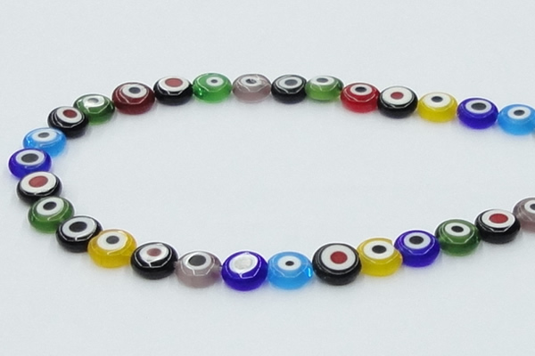 CLG507 16 inches 10mm flat round lampwork glass beads wholesale