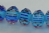 CLG51 13 inches 9*12mm faceted rondelle handmade lampwork beads