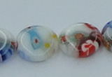 CLG516 16 inches 12mm flat round lampwork glass beads wholesale