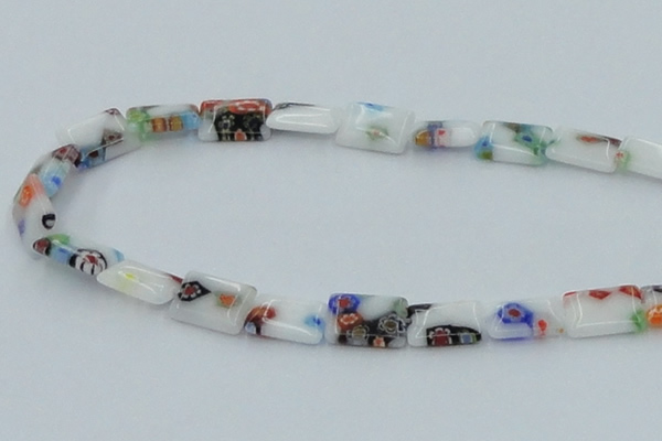 CLG521 16 inches 10*14mm rectangle lampwork glass beads wholesale