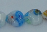 CLG525 16 inches 12*12mm heart lampwork glass beads wholesale