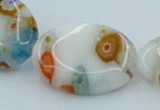 CLG526 16 inches 13*18mm oval lampwork glass beads wholesale