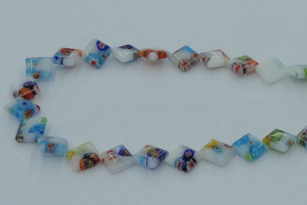 CLG529 16 inches 10*10mm diamond lampwork glass beads wholesale