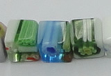 CLG532 16 inches 8*8mm cube lampwork glass beads wholesale