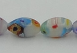 CLG537 16 inches 8*12mm rice lampwork glass beads wholesale