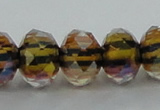 CLG54 13 inches 9*12mm faceted rondelle handmade lampwork beads