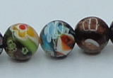 CLG541 16 inches 10mm round goldstone & lampwork glass beads