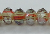 CLG56 13 inches 9*12mm faceted rondelle handmade lampwork beads