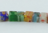 CLG566 16 inches 6*6mm cube lampwork glass beads wholesale