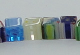 CLG567 16 inches 8*8mm cube lampwork glass beads wholesale