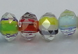 CLG57 13 inches 9*12mm faceted rondelle handmade lampwork beads