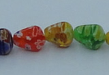 CLG572 16 inches 8*11mm teardrop lampwork glass beads wholesale