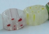 CLG579 16 inches 12*15mm faceted cuboid lampwork glass beads